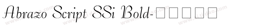 Abrazo Script SSi Bold字体转换